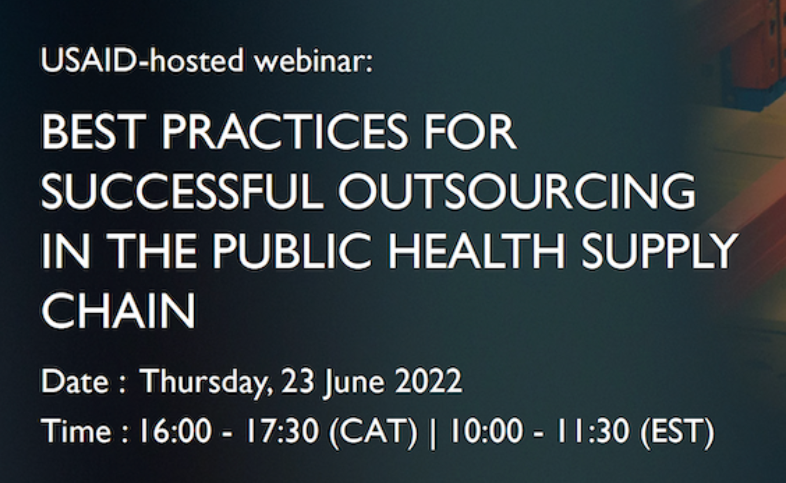 Best practices for successful outsourcing in the public health supply chain