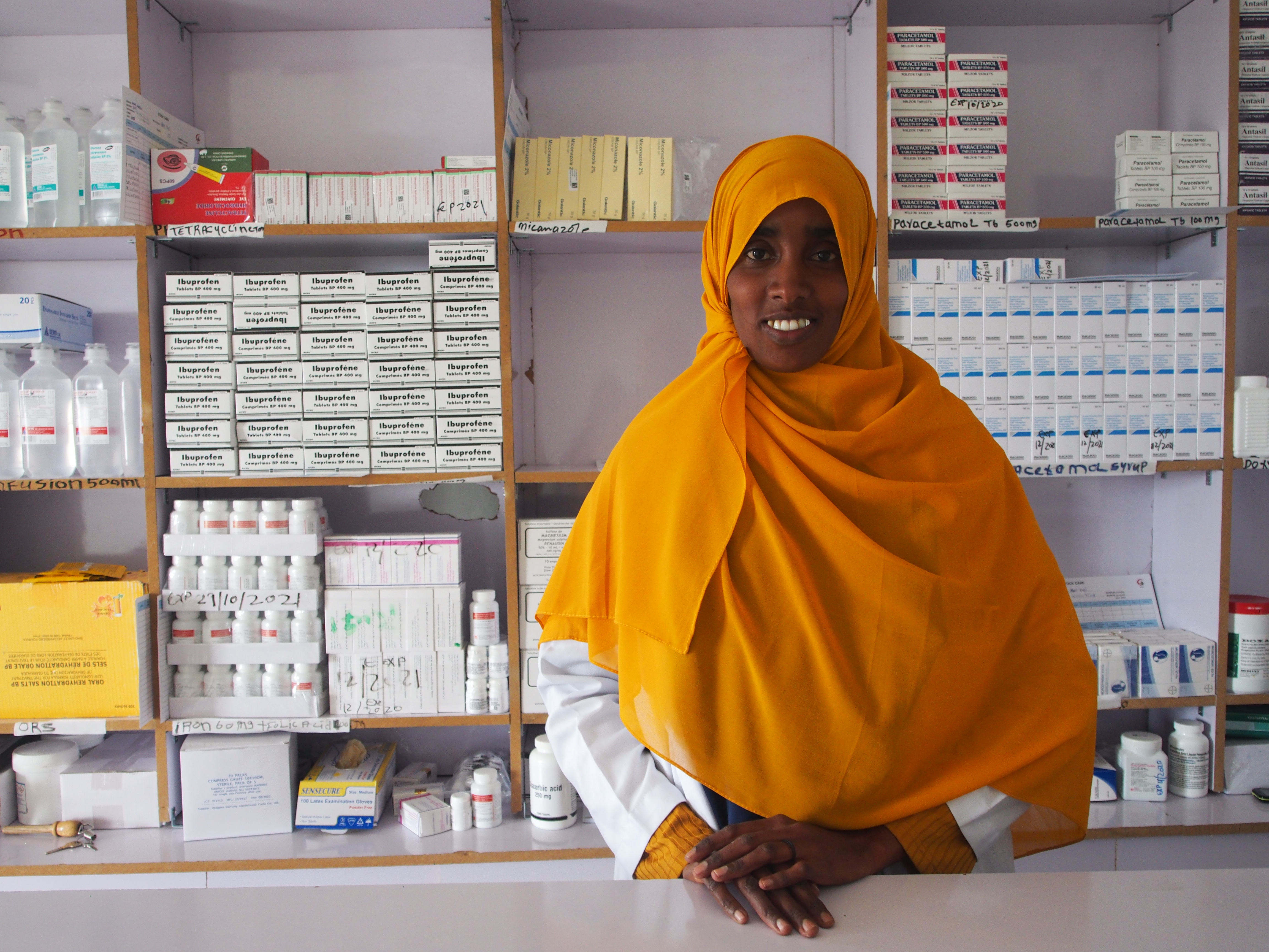 Saynab is a pharmacist at a health facility in Baki, Somaliland, supported by UNICEF and partners, as part of the SHINE programme, with funding from UKAid