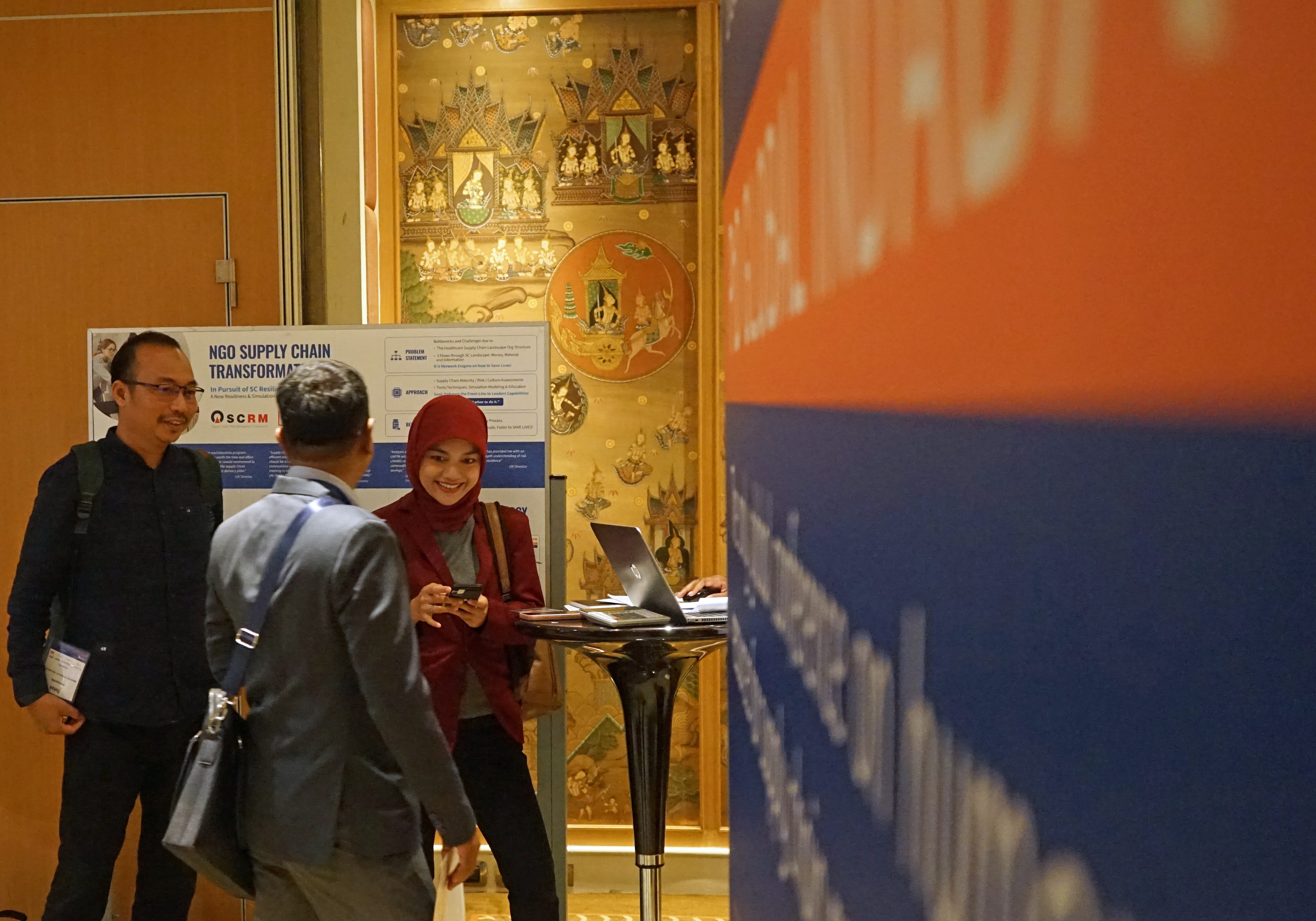 Participants chatting at the PtD Global Indaba in Bangkok