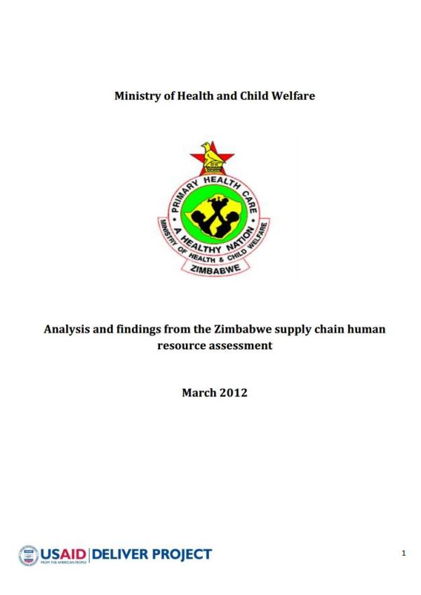 Analysis and findings from the Zimbabwe Supply Chain Human Resource Assessment