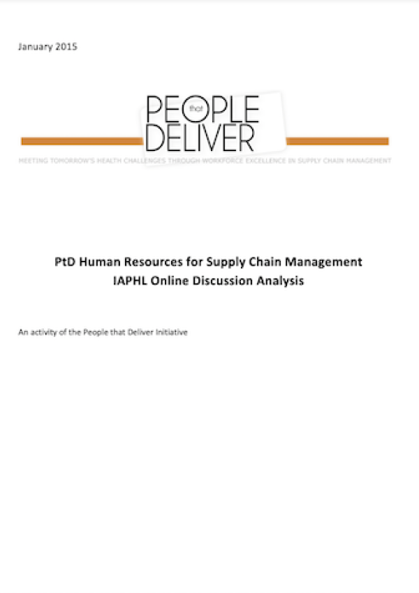 ​IAPHL – PtD Discussion on HR in SCM, 2015