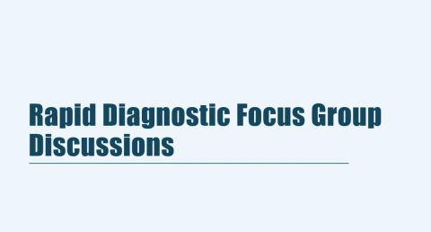 Rapid diagnostic tool: Focus group discussions