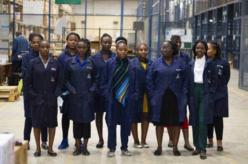 Female health supply chain workers in Kenya